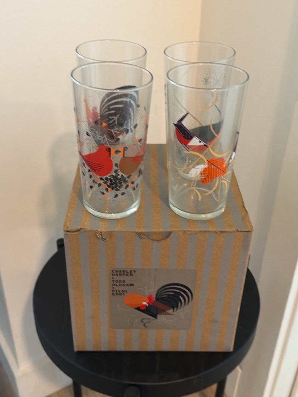 Fishs Eddy Charley Harper x Todd Oldham Glassware Set VINTAGE
